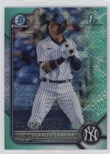 2022 Bowman Chrome Prospects Mega Box Aqua Mojo Refractor Oswaldo Cabrera 0ks