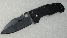Cold Steel Pro-Lite Sport Folding Knife 3.5" Drop Point Blade, Black GRN Scales.