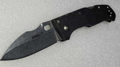 Cold Steel Pro-Lite Sport Folding Knife 3.5'' Drop Point Blade, Black GRN Scales.