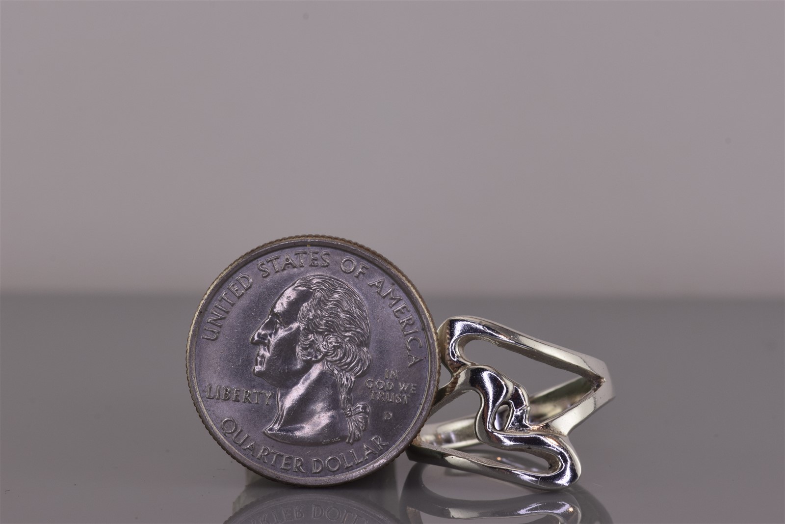 Sterling Silver Stretched Interlocking Open Heart… - image 8