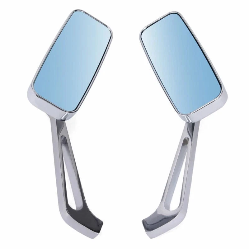 Espejos retrovisores cromados para motocicleta 8/10 mm para Harley Honda Suzuki Yamaha envío a EE. UU. Foto 3 de 4