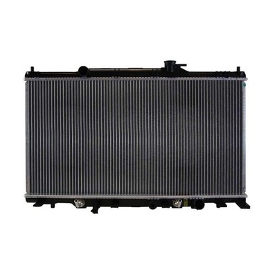 Radiator Fits 2.4L Aluminum Plastic Black Downflow 1 Row Top Left Inlet CU2443