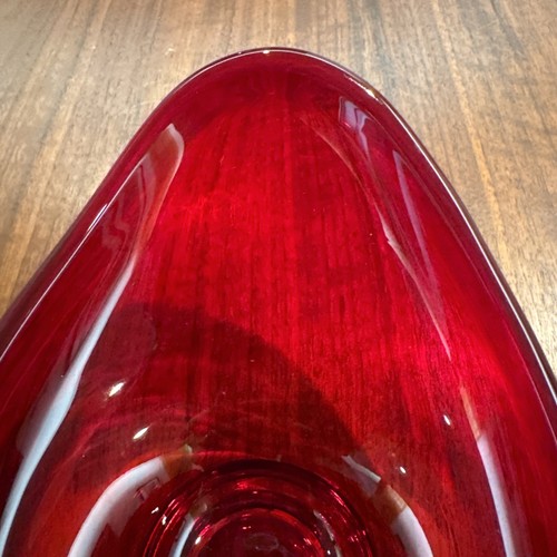 Vintage Viking Glass Epic Freeform Stretched Oblong Bowl 10 Inches Long - Picture 4 of 7