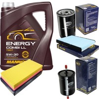 SCT Inspektionspaket 5L Mannol Energy 5W-30 FüR VW Golf IV 1.6 2.0 1.8 T New