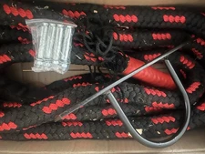 XGEAR Training Rope, 100% Poly Carbon, Red & Black With Accessories 1.5” And 30’