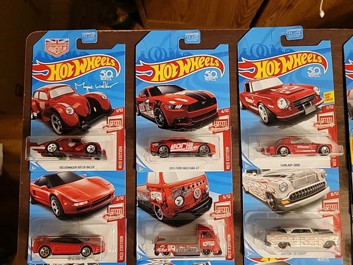 Lote de 13 autos Hot Wheels Red Edition 2017 2015 Kool Kombi T2 Acura Chevy súper raro - Imagen 4 de 7