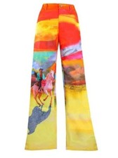 Pantalone Elsie and Fred pelle grezza bootcut stampa cowboy piccolo nuovo con etichette scuola superiore Mus 4
