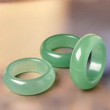 Certified Natural Dongling jade green ring 16-21mm