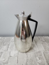 Jarra de vacío vintage Alfi cromada vidrio aislado 1,2 L térmica Alemania Occidental
