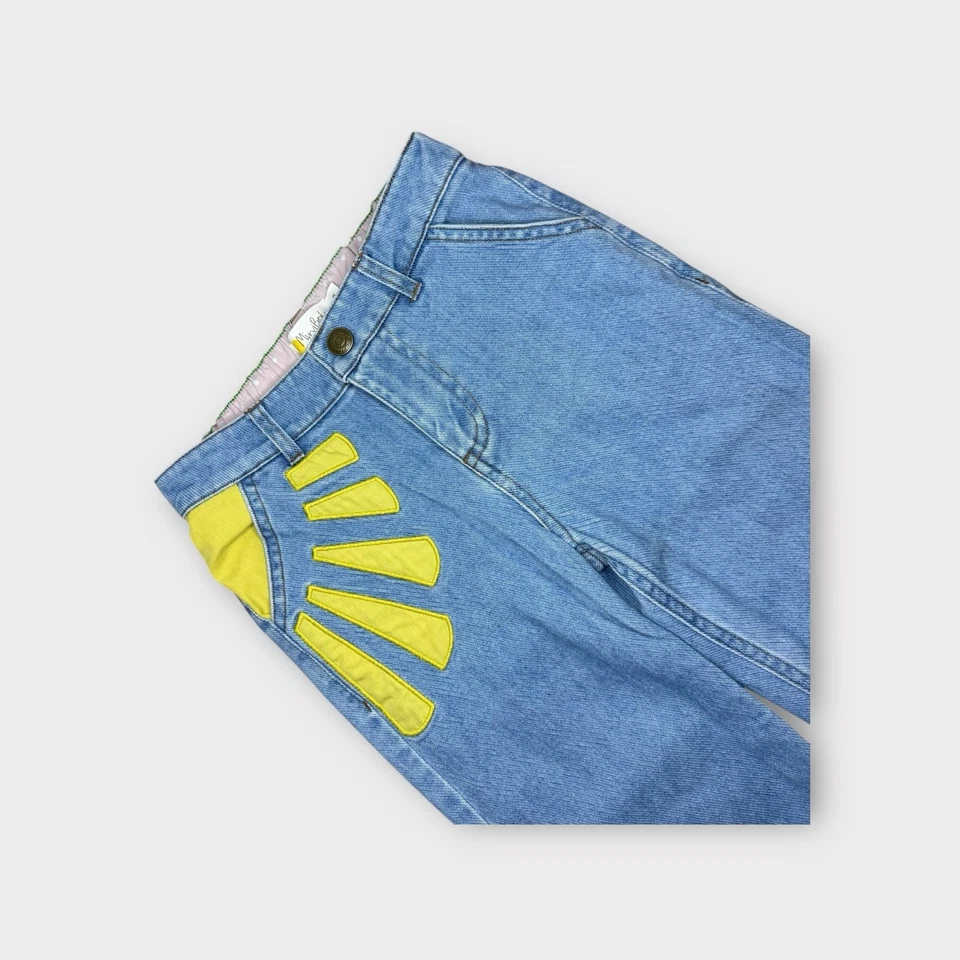 Мини Boden Rainbow назад аппликация света стирка широкие джинсы - Изображение 3 из 4