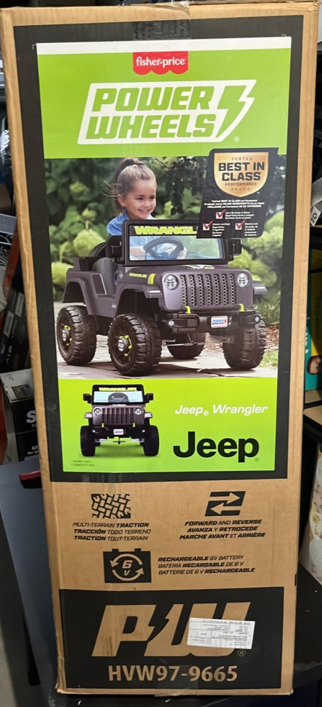 6v Jeep Wrangler Toddler Ride-on Toy With Sounds