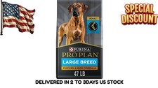 Purina Pro Plan Adult Large Breed High Protein Chicken & Rice Dry Dog Food, 47lb 1.64 per pound