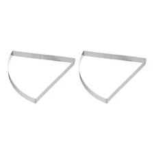 2pcs Perforated Cake Rings 7.09" Stainless Steel Fan-shaped Tartlet Ring