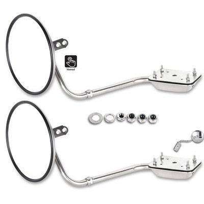 Hood Mount Convex Mirrors A Pair of Chrome Hood Mount Assembly Compatible