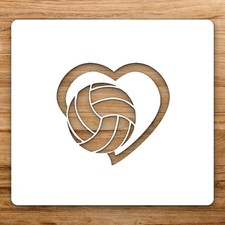 Heart Volleybal Large Reusable Wall Stencil For Painting DIY Home Decor Template