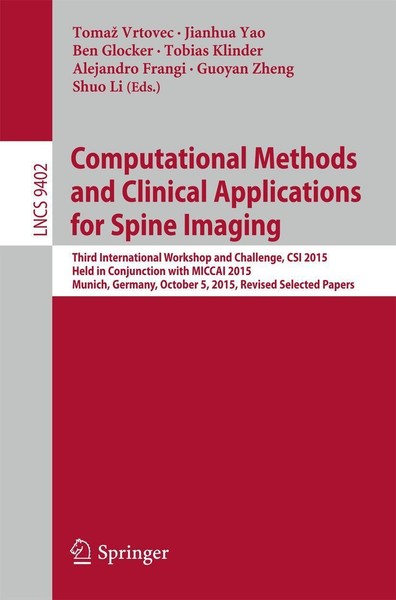 Computational Methods And Clinical Applications For Spine Imaging Toma¿ Vrtovec-image