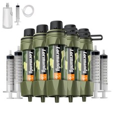 Straw Water Filter 5 Pack   Outdoor Camping  Hiking Survival Gear Kit for