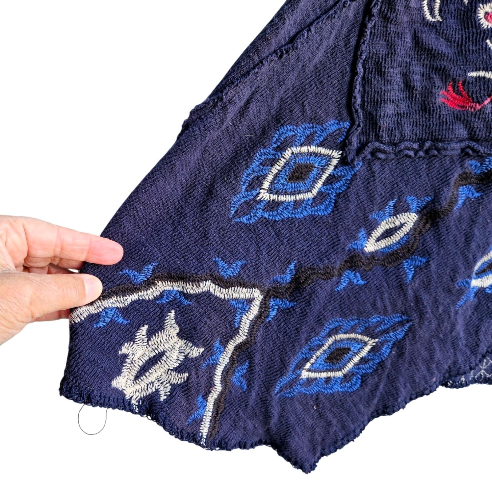 Soft Surroundings Embroidered Patchwork Boho Drap… - image 11