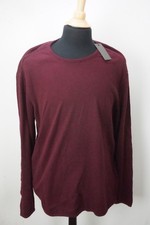 John Varvatos Dark Plum Crewneck Woven Sweater Sz XXL 2XL Brand NEW