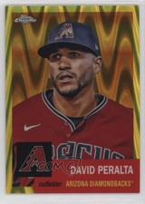 2022 Chrome Platinum Anniversary Yellow RayWave Refractor David Peralta 02qo