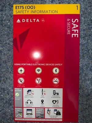 Delta Air Lines / SkyWest Embraer E175 (OO) Safety Card 10/21 Rev. 01