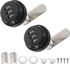 1-1/8" Combination Cam Lock, 2 Pcs File Cabinet Locks with Combination Password
