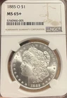 1885-O NGC MS65+ PQ Morgan Silver Dollar