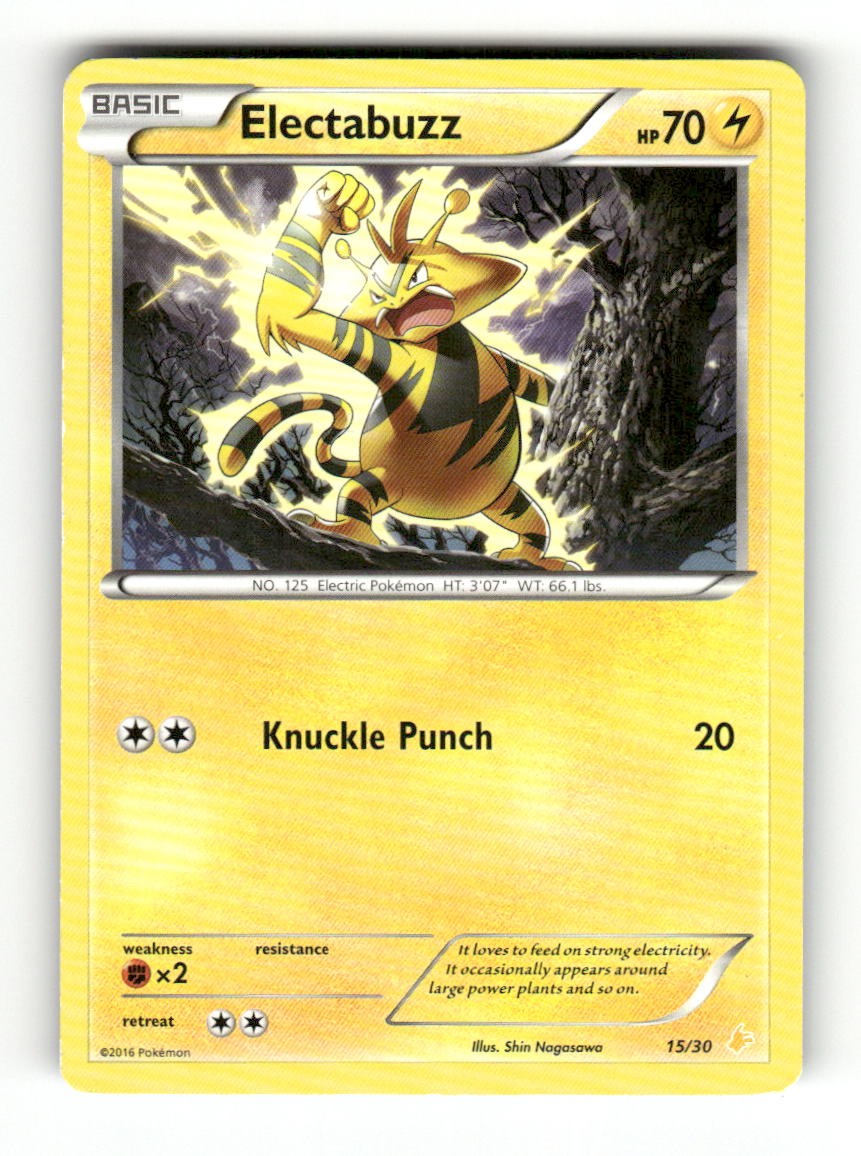 Electabuzz (15) 15/30 Common XY Trainer Kit: Pikachu Libre & Suicune Pokemon MP
