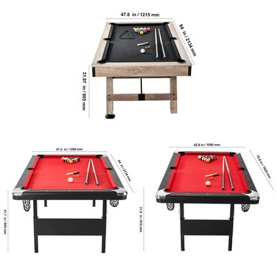 Uimoso 6,3/7 Fuß Billardtisch Set Tragbarer Pooltisch Klappbar Spielzimmer