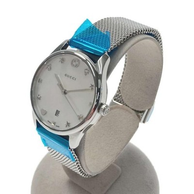 GUCCI G-TIMELESS Collection 18260268 White Pearl Quartz Damen Boxed From JAPAN