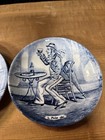2- Boch Delfts Mini Tea Plates Dutch Tavern Scene Vintage Stamped Absinthe & Ale — photo 4