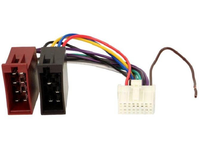 Adaptateur autoradio 16 broches mâle vers fiches ISO résolvant les pannes
