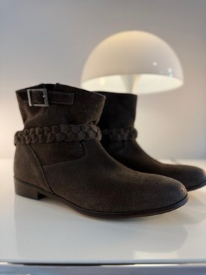 COX Stiefeletten Boots Stiefel Schuhe Damenstiefel Leder Schwarz Gr. 39