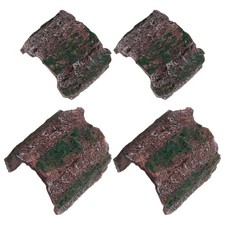 4 Pcs Leopard Gecko Hide Snake Micro Landscape Fish Tank Scene Ornament