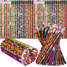 360 Pack Halloween Pencils Bulk Party Favors Classroom Assorted Designs Erasers