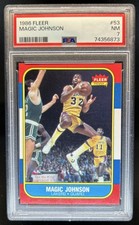 1986-87 Fleer Magic Johnson #53 Lakers PSA 7