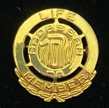 Vtg Hadassah Life Member 1/20 Gold Filled Brooch Pin Jewish Womens Organization