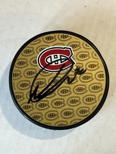 Nicolas Deslauriers Gold autograph puck – Canadiens