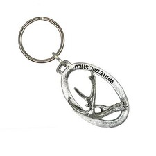 Whitetail Deer Antler Keychain, M009KC, 2 Inches, Shed, Buck Hunting Gift Metal
