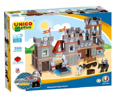 UNICO PLUS BRICK CASTLE KNIGHT 359pcs.,  Altersempfehlung: ab 18 Monaten