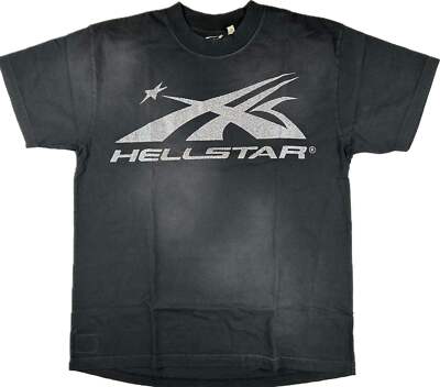 Hellstar Gel Sport Logo T-Shirt Black/ Grey Sparkle | eBay