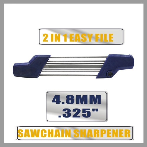 2 IN 1 Easy File Chainsaw Chain Sharpener .325" 4.8mm For Stihl Grinding Tool - Afbeelding 1 van 1