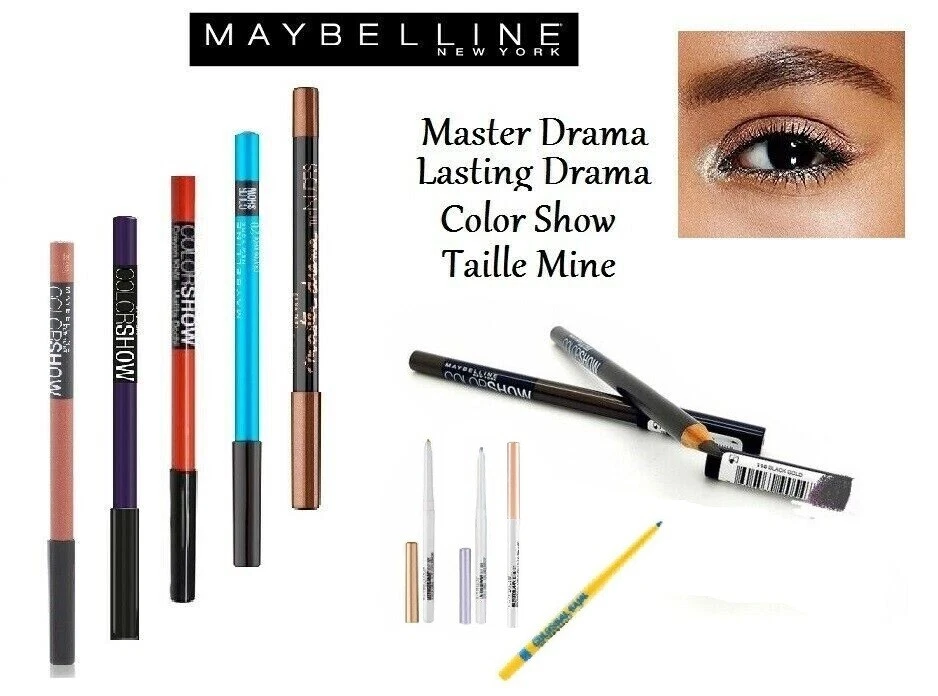 Maybelline Eyeliner Lasting Drama Pencil & Color Show Kohl-24H-Choose Colour |