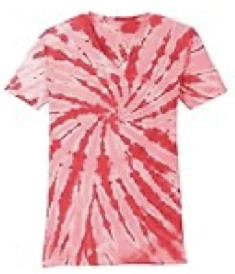 Koloa Surf Co. Tie-Dye V-Neck Cotton T-Shirt Red And Pink Medium ~Grateful Dead