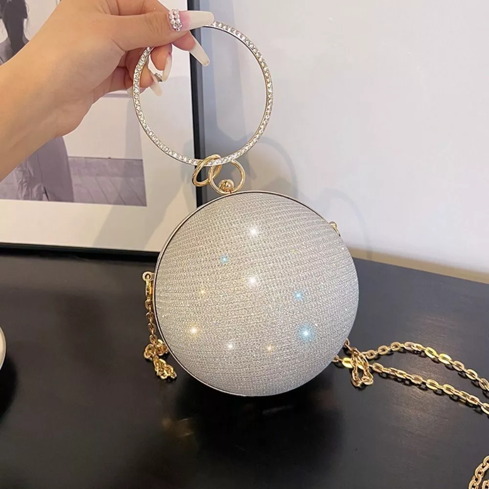 Glitter ball clutch outlet bag