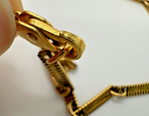 Vintage Medaillon Anhänger Halskette 24" MCM goldfarben Messing Retro 70er Figur Kostüm - Bild 11 von 13