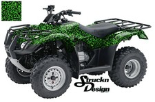 Lime Green Black Swirl Floral Abstract Vinyl Graphic Wrap Kit ATV UTV Golf Cart 