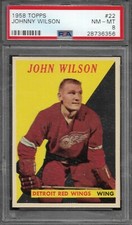 PSA 8 1958 TOPPS HOCKEY #22 JOHNNY WILSON