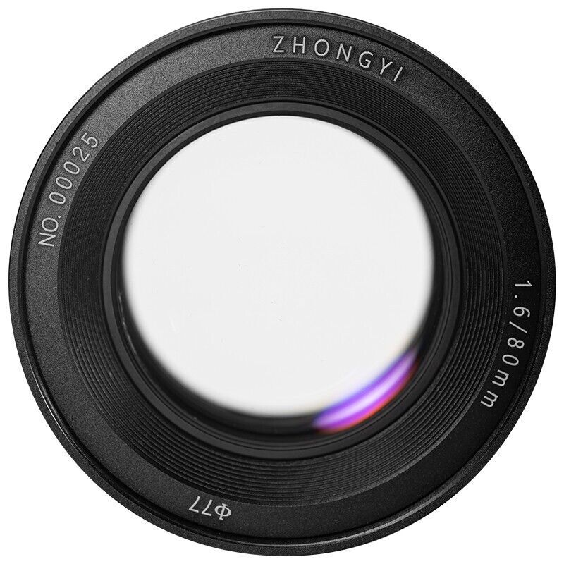 Zhongyi Mitakon Speedmaster 80mm F1.6 Lens for Fuji GFX 100 100S