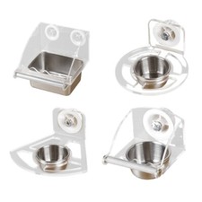 Bird Toy Automatic Parrots Feeders Drinker Acrylic Seed Container Cage